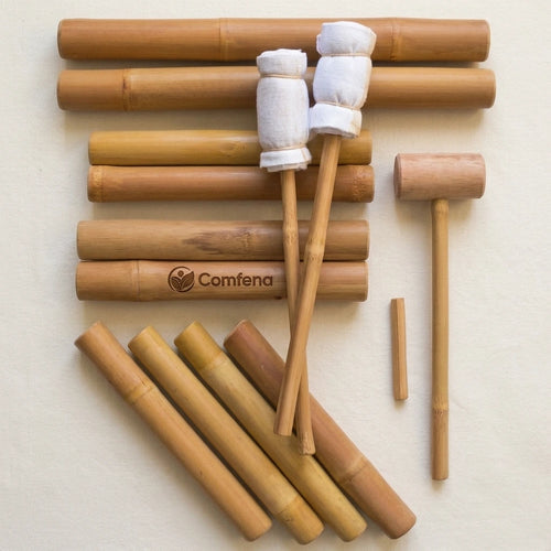 Bamboo Wood Massage Tools — 14-Piece Set